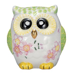 Kutani ware Object/Ornament Owl Sakura