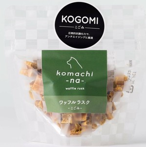 ［ドッグフード］ ワッフルラスク こごみ 秋田県産 komachi-na-／ペットフード 犬 おやつ