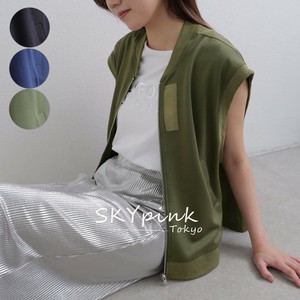 【2025SS新作】MA-1風ジップアップベスト　ジレ　　skypink東京