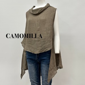 【イタリア製】CAMOMILLA リネン カットデザイン Aラインベスト