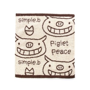 ハートウエル　simple_b_peace2　ループ付ウォッシュタオル　ブラウン　15201747
