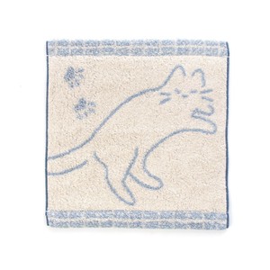 ハートウエル　すやねこ　ハンカチ　ブルー　15190801