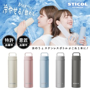 【メディアで話題！】STICOL 2in1 BOTTLE スティコル 2in1ボトル 保冷 ひんやり 暑さ対策 熱中症 子供 水筒