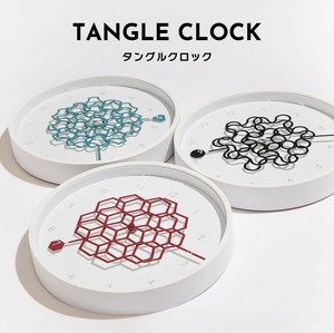 〈全3種〉針の重なりで柄が変わる、壁掛け時計｜Tangle Clock (タングルクロック)