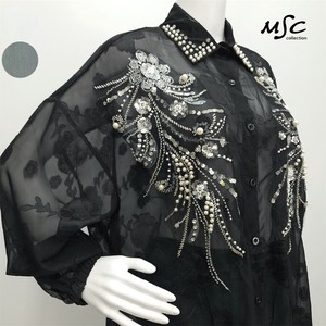 Button Shirt/Blouse Pearl Bijoux