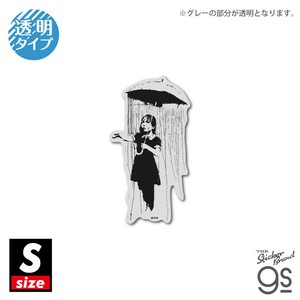 透明ステッカー Sサイズ Umbrella Girl ブランダライズド お洒落 クリアカラー アート グッズ BNK006S