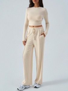 パンツスーツ 2点セット 長袖 秋冬 無地 快適 レディース ファッション MBQ1924