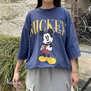 【☆新作☆】【正規ライセンス】空紡糸天竺・Mickey Mouse(ミッキーマウス)/ピグメント加工/ビッグTee