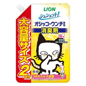 シュシュット！オシッコ・ウンチ専用　消臭剤　猫用　つめかえ用大容量 480ml 【ペット用品 LION】