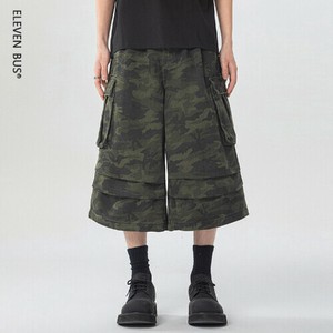P22366 ポッケト ショートパンツ ストレート 7分 カジュアル 欧米風 迷彩 2025夏新作