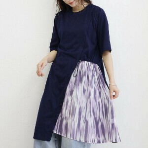 シアープリントドッキングワンピース　hanahana（ハナハナ）2025新作春夏ss