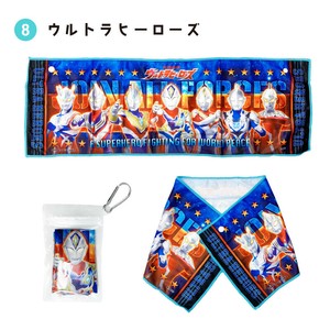 【スーパークールタオル】23ウルトラマンヒーローズ　スナップボタン付き　約20×60cm　冷感　熱中症対策