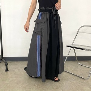 2025年新商品 裙子 不同材质 喇叭口 裙子 立即发货 条纹/线条