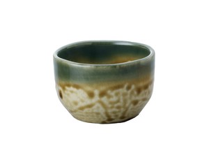黄緑　ぐい呑（イラボ織部）