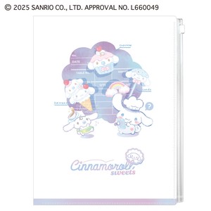 【先行受注】ファスナー付き6ポケットクリアファイル シナモロール サンリオキャラクターズ 予約〆7/30