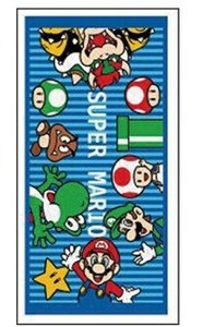 任天堂 マリオ ブルーワールドステッカーアイコン バスタオル/ハンドタオル2P　10個入り