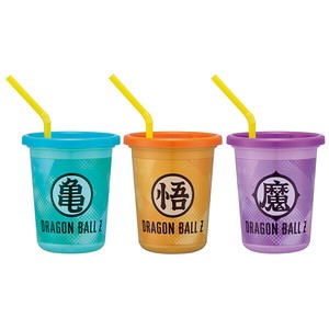 【公式】 ストロー付きタンブラー 320ml 3個セット 【ドラゴンボールZ】 スケーター