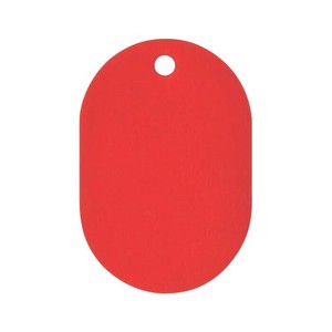 ORIONS　プラスチック番号札(大)　無地　50枚入り　レッド　NO.16C-R