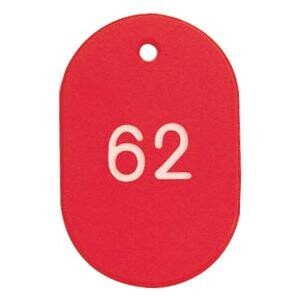 ORIONS　プラスチック番号札(小)　番号(51-100)　レッド　NO.9-51-R