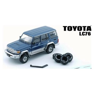 ビーエムクリエイションズ トヨタ ランドクルーザー LC76 ブルー LHD 1/64スケール 64B0366