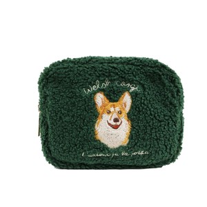 センバドー e.e.p.ボア刺繍ポーチ コーギー 720-6266