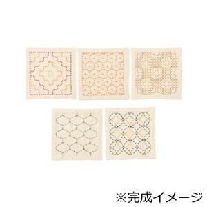 刺し子糸(細)で刺す 刺し子のコースター SK-425