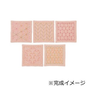 刺し子糸(細)で刺す 刺し子のコースター SK-426