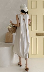Casual Dress Sleeveless Linen-blend [S/S NEW]