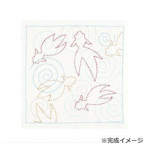 刺し子 花ふきんキット 納涼きんぎょ(白) SK-487