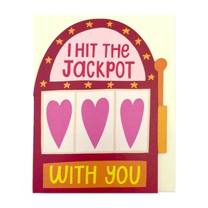 【特価品】ラズベリーブロッサム ミニグリーティングカード I hit the jackpot with you【イギリス製】
