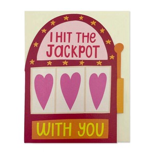 【特価品】ラズベリーブロッサム ミニグリーティングカード I hit the jackpot with you【イギリス製】