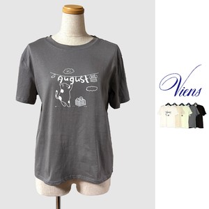 【新作】Laundry　CatプリントTシャツ　カットソー　コットン100　5色展開