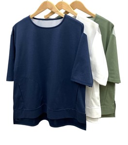T 恤/上衣 Design 口袋 竖纹