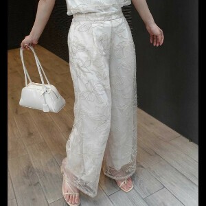 长裤 下装 新商品 2025年 花朵 花卉图案