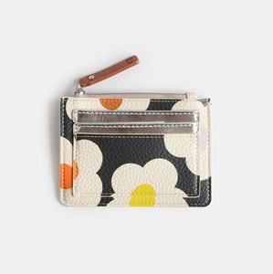 MULTI FLOWER CHARCOAL SHORT PATCH PURSE