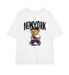 【2025春夏新作】ニューヨークベアーイラスト半袖Tシャツ