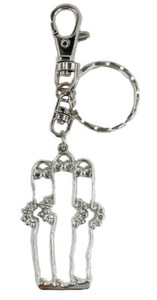 【2025春夏新作予約】【北欧雑貨】【MOOMIN】SILVERキーホルダー　ニョロニョロ(3匹)　1844