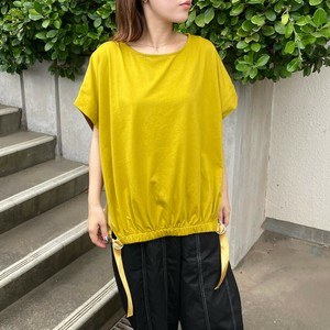 即納【2025新作】ドロストヘムプルオーバー　半袖　デザイントップス　Tシャツ　ゆったり