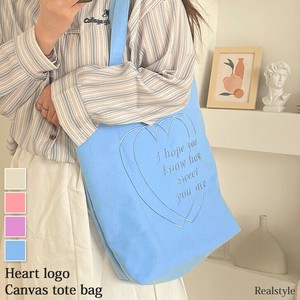 ハートロゴ刺繍ベーシックキャンバストートバッグ czysbg01475