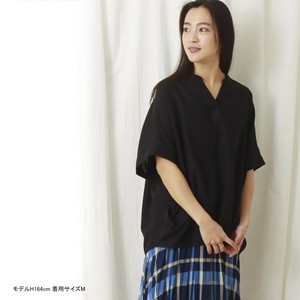 Button Shirt/Blouse Band Collar Blouse