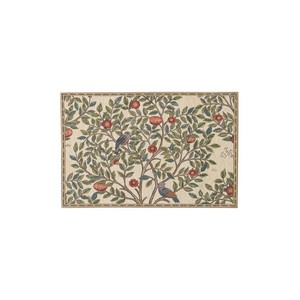 川島織物セルコン Morris Design Studio ケルムスコットツリー マット 約46×71cm FH1711A  I アイボリー