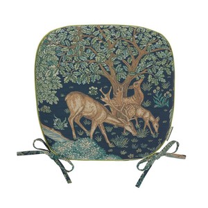 川島織物セルコン Morris Design Studio ザ・ブルック ダイニングシートクッション 45cm×43cm