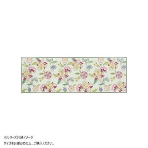 川島織物セルコン ミントン シンクロナイズハドンフラワー キッチンマット 50X150cm FT1234 G グリーン