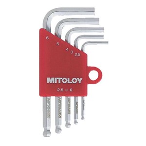 ミトロイ(MITOLOY) L型ホローレンチ ボールポイント ショート 5本組セット HBS500