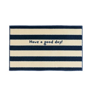 (クリーンテックス) デザインマット kahou good day_navy stripe 45×75cm
