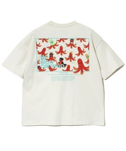 【2025SS】go slow caravan USA/C スクエアLOGO バックプリント ゆったり TEE