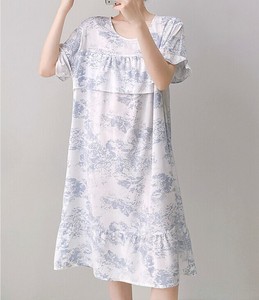 パジャマ ワンピース 半袖 花柄 薄手 ゆったり  快適 レディース ファッション  MBQ1984