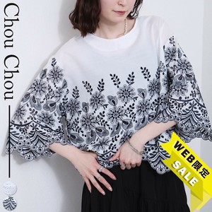 【SALE】レース　カットワーク　刺繍ブラウス デザイン2025人気  chouchou東京