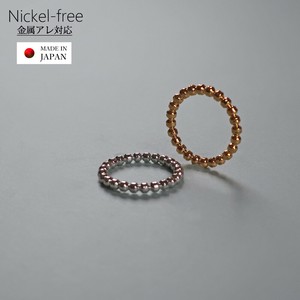 【新作】日本製 ジュエリー リング ボールチェーン 指輪 金属アレルギー対応  レディース