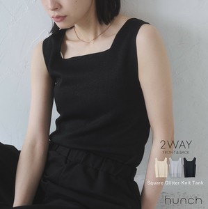 スクエアラメニットタンクトップ 2025新作 A/W